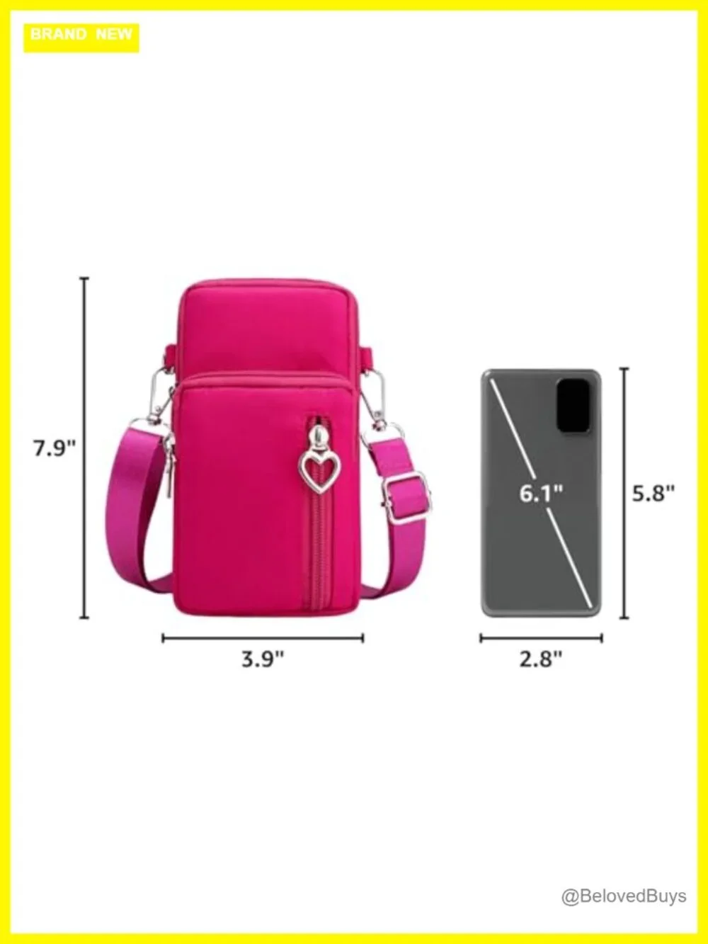 Nylon Crossbody Wallet Phone Bag with Adjustable Strap for Women